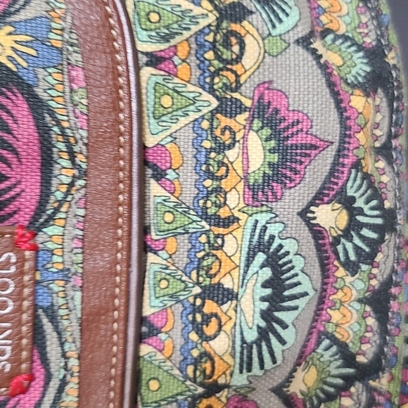 Sakroots Womens Crossbody Bag Purse Zips Pockets Fabric 10x13" GUC READ - Picture 4 of 14